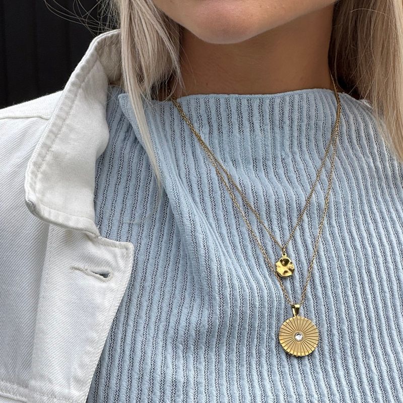 Nova necklace i forgylt stål 29216