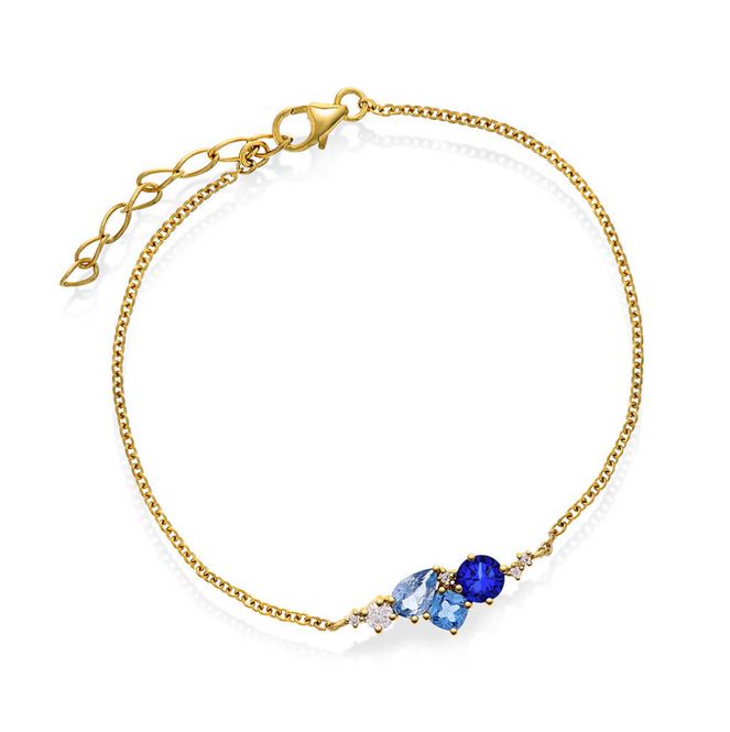 Hovedbilde GLAM ARMBÅND MED BLÅ TONER 