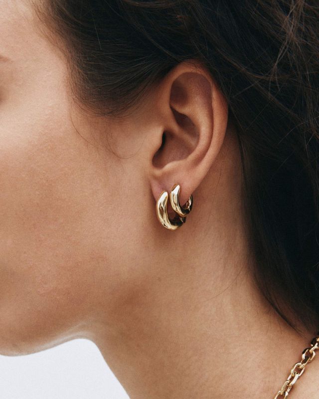 Crystalite Hoops L Gold 131863