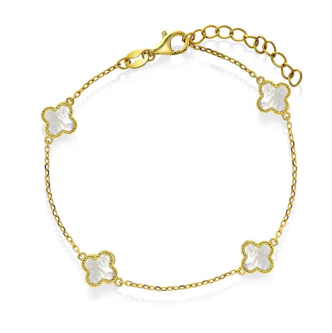 Hovedbilde KLØVER ARMBÅND PERLEMOR 992036