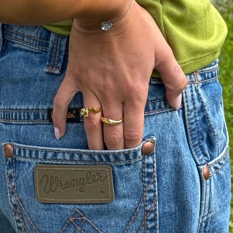 Nova ring i forgylt stål 29223