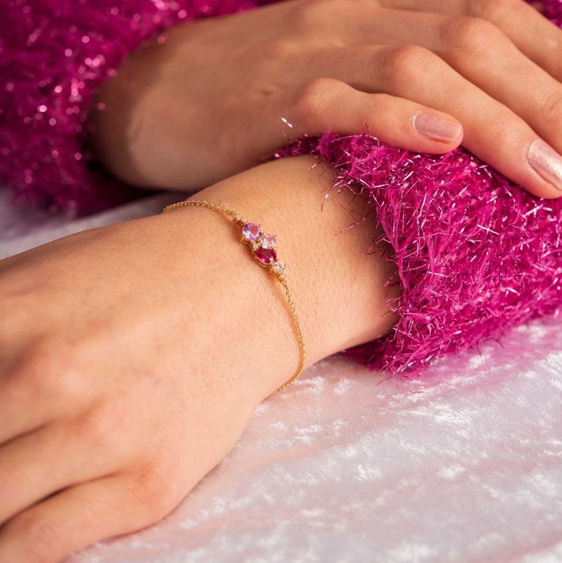 GLAM ARMBÅND MED ROSA TONER