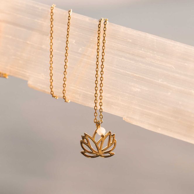 Hovedbilde LOTUS smykke rosenkvarts 221415
