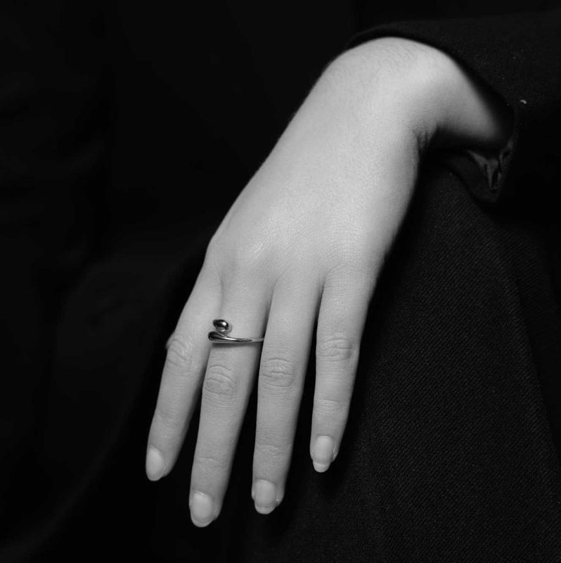 Edge ring i sølv